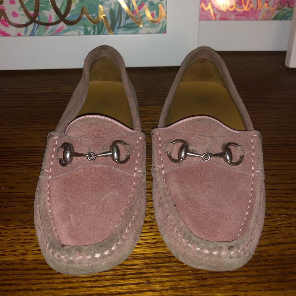 Kids Gucci Horsebit driving loafers